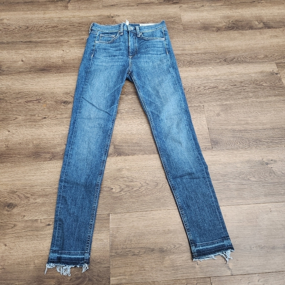Rag & Bone Ankle Skinny Jeans in Clean Lily Dale Size 25